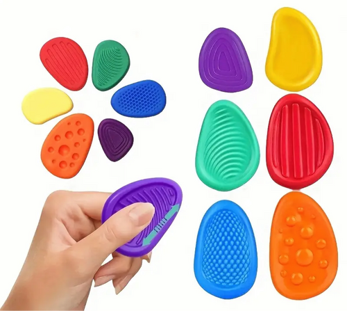 Silcone Sensory Pebbles 6PK