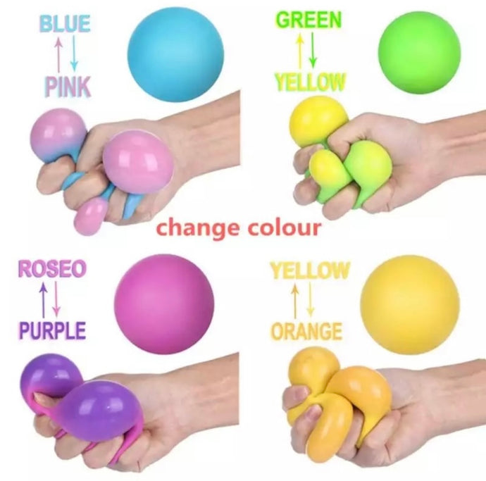 Colour change squeeze balls